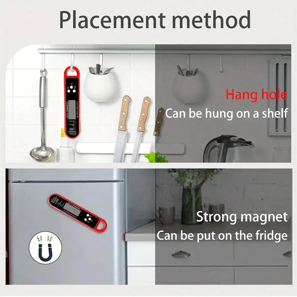 Professional Meat Thermometer Digital, Instant Read With High Accuracy Waterproof & Backlit For Grill, BBQ, Oven, Kitchen
