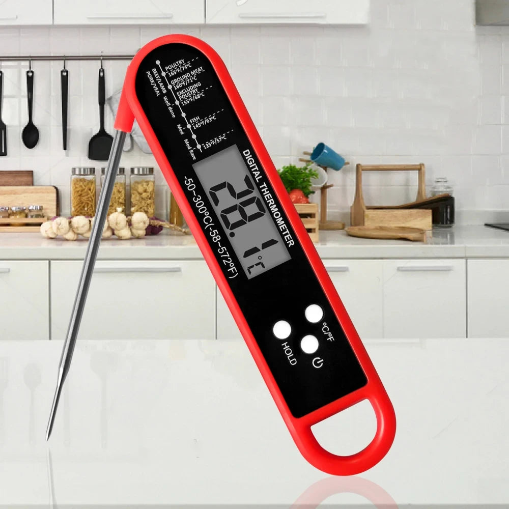 Professional Meat Thermometer Digital, Instant Read With High Accuracy Waterproof & Backlit For Grill, BBQ, Oven, Kitchen