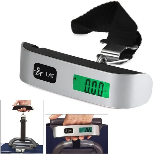 50kg Hanging Baggage Scale Digital Luggage Scale LCD Display Portable Suitcase Weighing Scale Travel Luggage Weight Scale